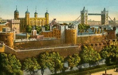 タワーブリッジとロンドン塔、c1910。 作： Unbekannt