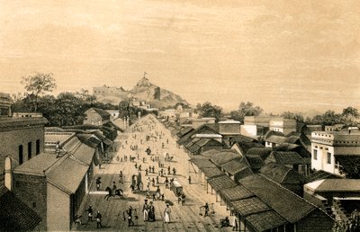 1847年、インドのトリヒノポリの町と砦 作： Unbekannt