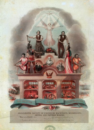 労働組合の巻物、1851年 作： Unbekannt