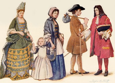 ジェームズ2世の時代の伝統的な服-ウィリアムとメアリー1685-1700、1903、1937。 作： Unbekannt
