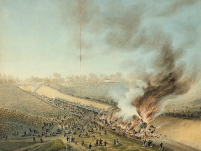 1842年にベルビューでクラッシュを訓練する19世紀 作： Unbekannt