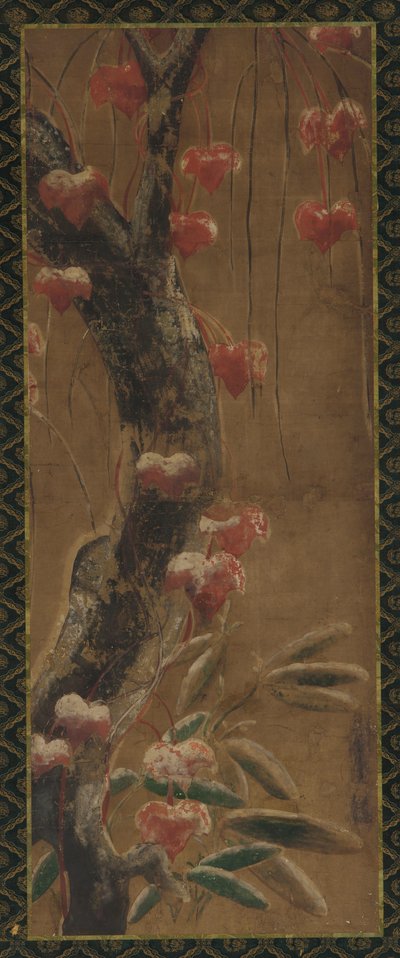 木、秋のつる、雪、江戸時代、1615-1868. 作： Unbekannt