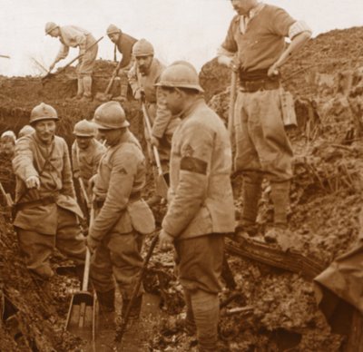 トレンチ、ケネビエール、北フランス、c1914-c1918 作： Unbekannt