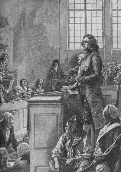 フランスのルイ16世の裁判、1792年1905年。 作： Unbekannt