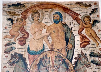 ネプチューンとアンフィトリテの勝利、ローマ時代のモザイク、4 世紀初頭 作： Unbekannt