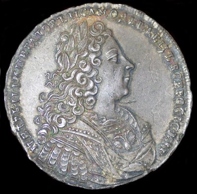 ロシア皇帝ピーター2世。 1728、1728のシルバールーブル 作： Unbekannt