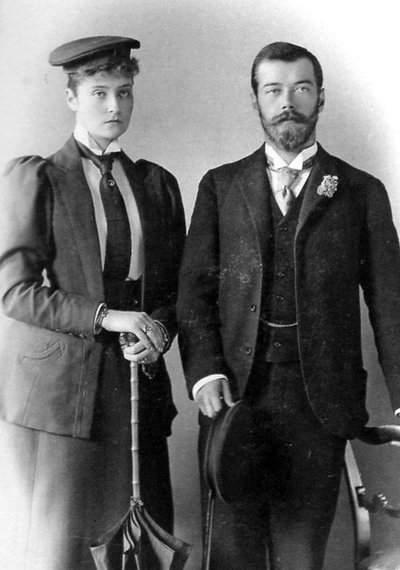 ロシアのツァレビッチニコラスアレクサンドロヴィッチとヘッセのアリックス王女、ロンドン、1894 作： Unbekannt