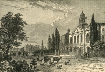 ハムステッドロードのターンパイクとセントジェームズ教会、1820年、c1876。 作： Unbekannt