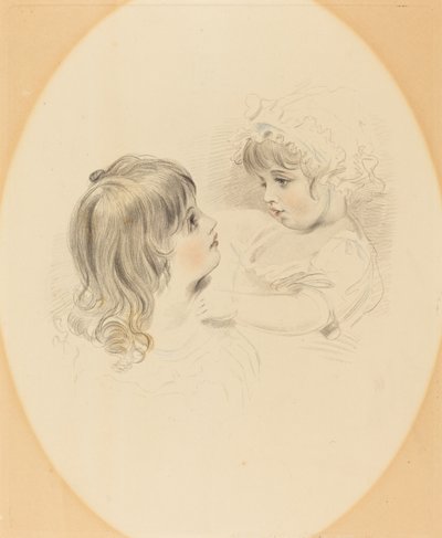 2 人の子供、19 世紀初頭。 作： Unbekannt