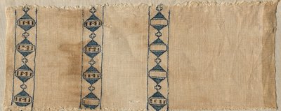 スカーフまたは頭飾りの2つの断片、1300年代。 作： Unbekannt