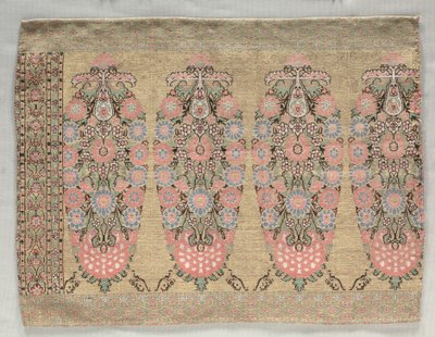スカーフからの2つのピース、1700年代。 作： Unbekannt