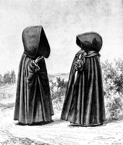 ポルトガルのファイアル島とスペインのサンミゲル出身の2人のフード付き女性、c1900年代 作： Unbekannt
