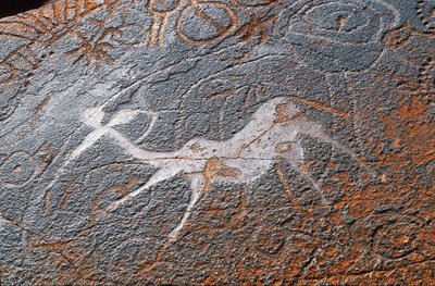 Twyfelfonteinの岩絵、DAMARALAND、NAMIBIE 作： Unbekannt