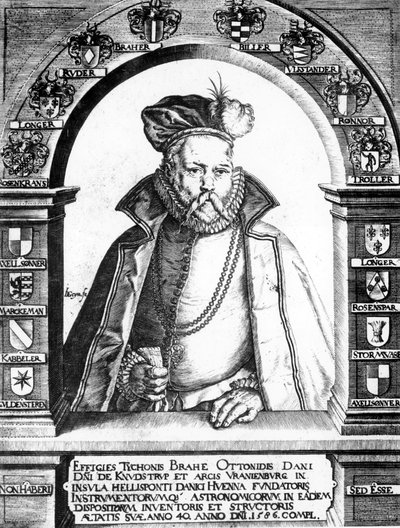 Tycho Brahe、デンマークの天文学者、c1586 作： Unbekannt