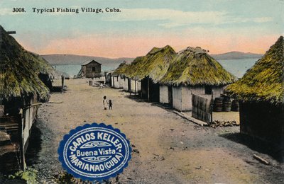 典型的な漁村、キューバ、1912 作： Unbekannt