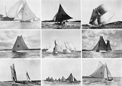 典型的なシドニーハーバーヨットシーン、c1900。 作： Unbekannt