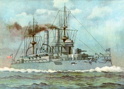 USSカーサージュ、アメリカ戦艦、1898年 作： Unbekannt