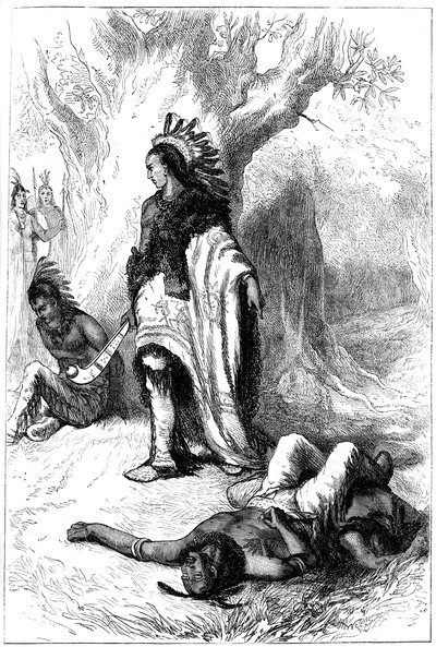 Uncas and Miantonomoh、1643 c1880 作： Unbekannt