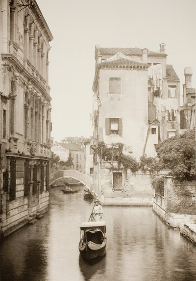 無題 II 8, c. 1890. [運河のゴンドラ、ヴェネツィア]。 作： Unbekannt