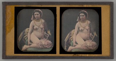無題の裸婦の肖像、1855年。 作： Unbekannt