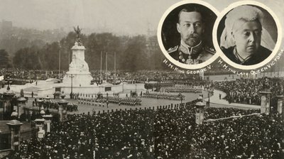 1911年5月16日、ロンドンのビクトリア記念碑の発表。 作： Unbekannt