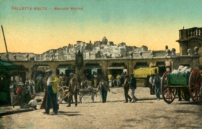 バレッタマルタ-マリンマーケット、c1918-c1939。 作： Unbekannt