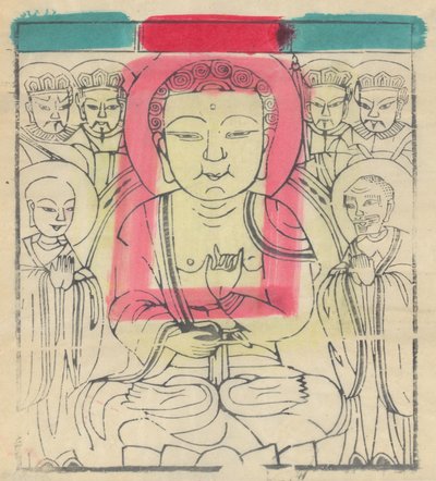 20世紀初頭の正月絵と門神たち。 作： Unbekannt