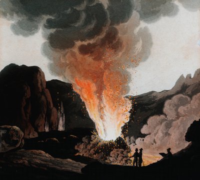 ベスビオ火山噴火、イタリア、c1815 作： Unbekannt