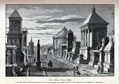 ローマ復興近くのアッピア経由、1882 作： Unbekannt