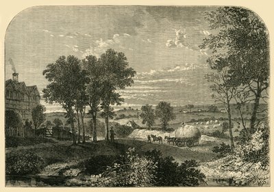 1760年、1876年にハムステッドにあるモールキングスハウスからの眺め。 作： Unbekannt