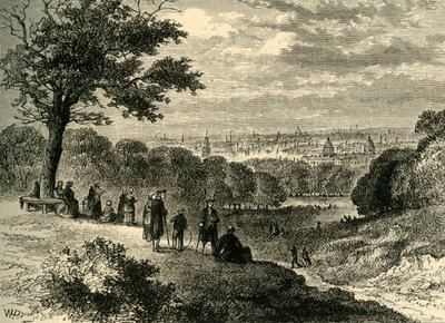 ワンツリーヒル、グリニッジパーク、1846年、c1878からの眺め。 作： Unbekannt