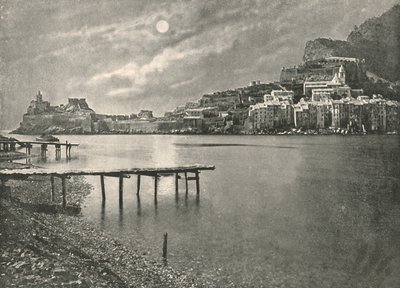 1895年、湾、ラスペツィア、イタリアからの眺め。 作： Unbekannt