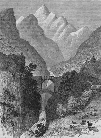ピレネー山脈、c1880で表示 作： Unbekannt