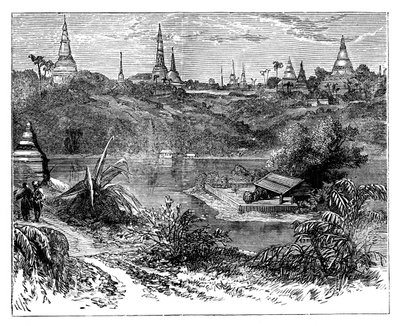 Rangoon、ビルマ、c1888の近くを表示します。 作： Unbekannt