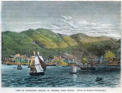 シャーロットアマリー、セントトーマス、西インド諸島、c1880のビュー 作： Unbekannt