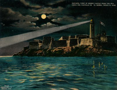 海、ハバナ、キューバ、c1920からモロ城の眺め 作： Unbekannt