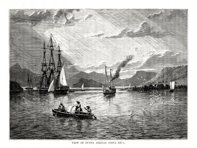 プンタアレナス、コスタリカ、1877年のビュー 作： Unbekannt