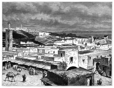 タンジール、モロッコ、陸側からの眺め、c1890 作： Unbekannt