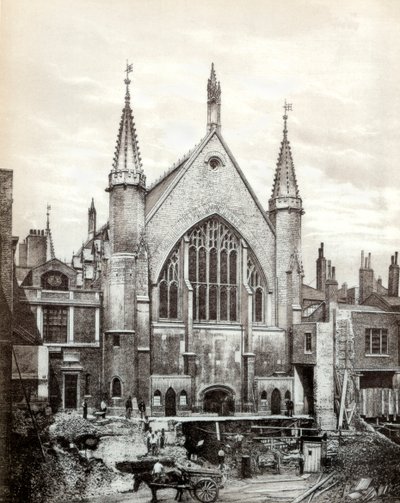 ギルドホールの東端と旧図書館、ロンドン市の眺め、1886年 作： Unbekannt