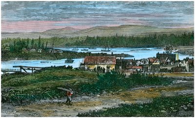 ビクトリア、バンクーバー島、ブリティッシュコロンビア、カナダ、c1880の西郊外のビュー 作： Unbekannt