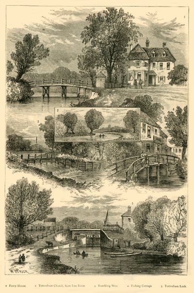 リー川の景色、c1876。 作： Unbekannt