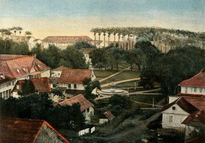 Ville De Cayenne Place DArmes、カイエンの町、1900年。 作： Unbekannt