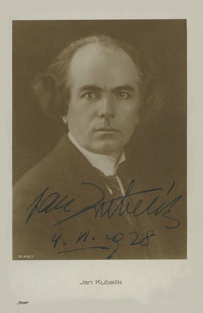 ヴァイオリン奏者で作曲家のヤン・クーベリック、1880～1940年、1928年。 作： Unbekannt