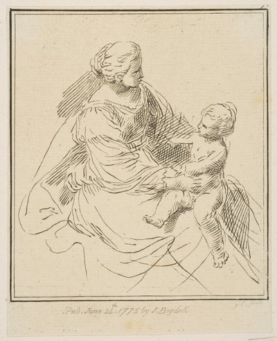 聖母子、1775年。 作： Unbekannt
