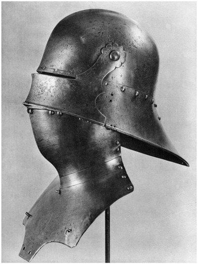 Visored sallet and bevor、c1480 1958 作： Unbekannt