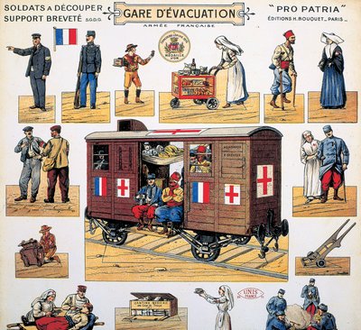 第一次世界大戦中の赤十字社の鉄道車両、1916-1918年頃 作： Unbekannt