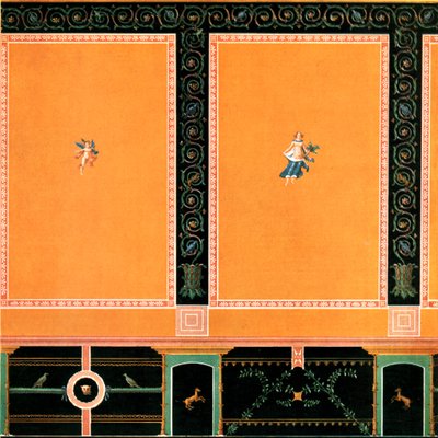 壁の装飾、ポンペイ、イタリア、1928。 作： Unbekannt