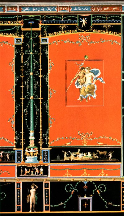 壁の装飾、ポンペイ、イタリア、1928。 作： Unbekannt