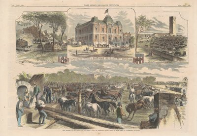 首都での戦争スケッチ、1862年。 作： Unbekannt
