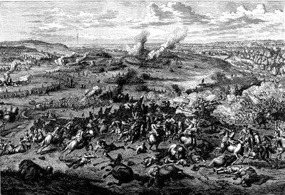 スペイン継承戦争：1704年8月3日、バイエルン州ブレナムの戦い 作： Unbekannt
